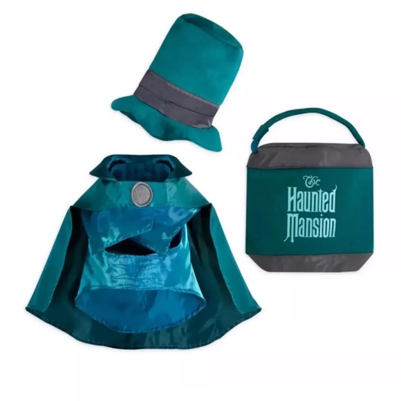 Disney Haunted Mansion Hatbox Ghost Pet Costume & Toy-Disney Tails Halloween NEW - Picture 3 of 10